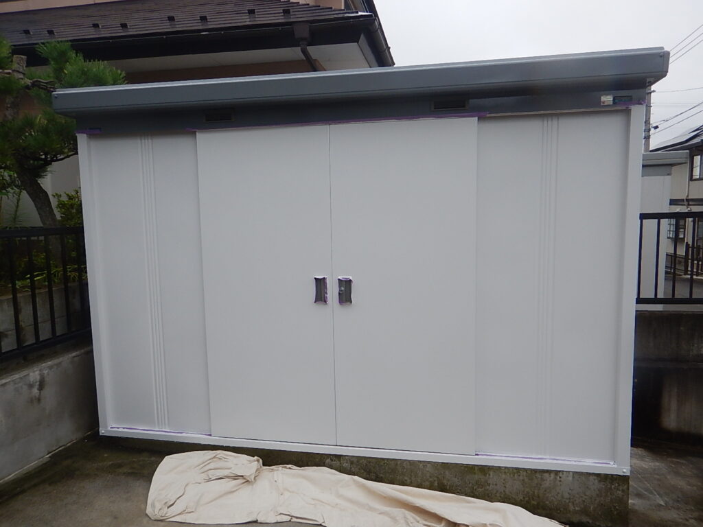 施工完了<br />
物置