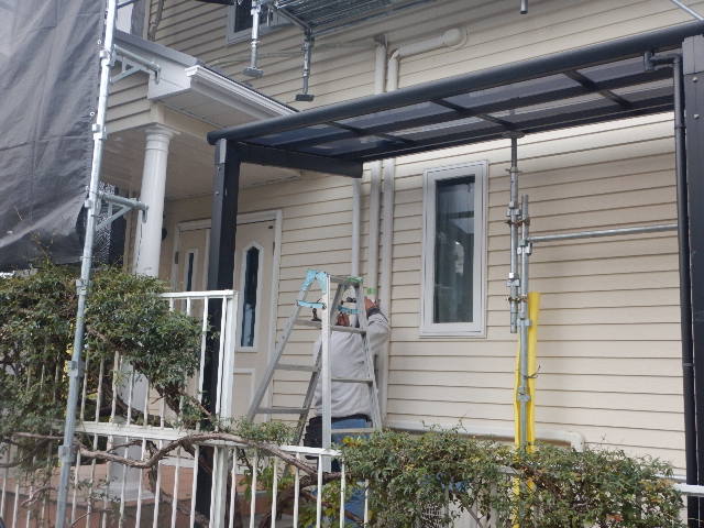 足場架設状況<br />
